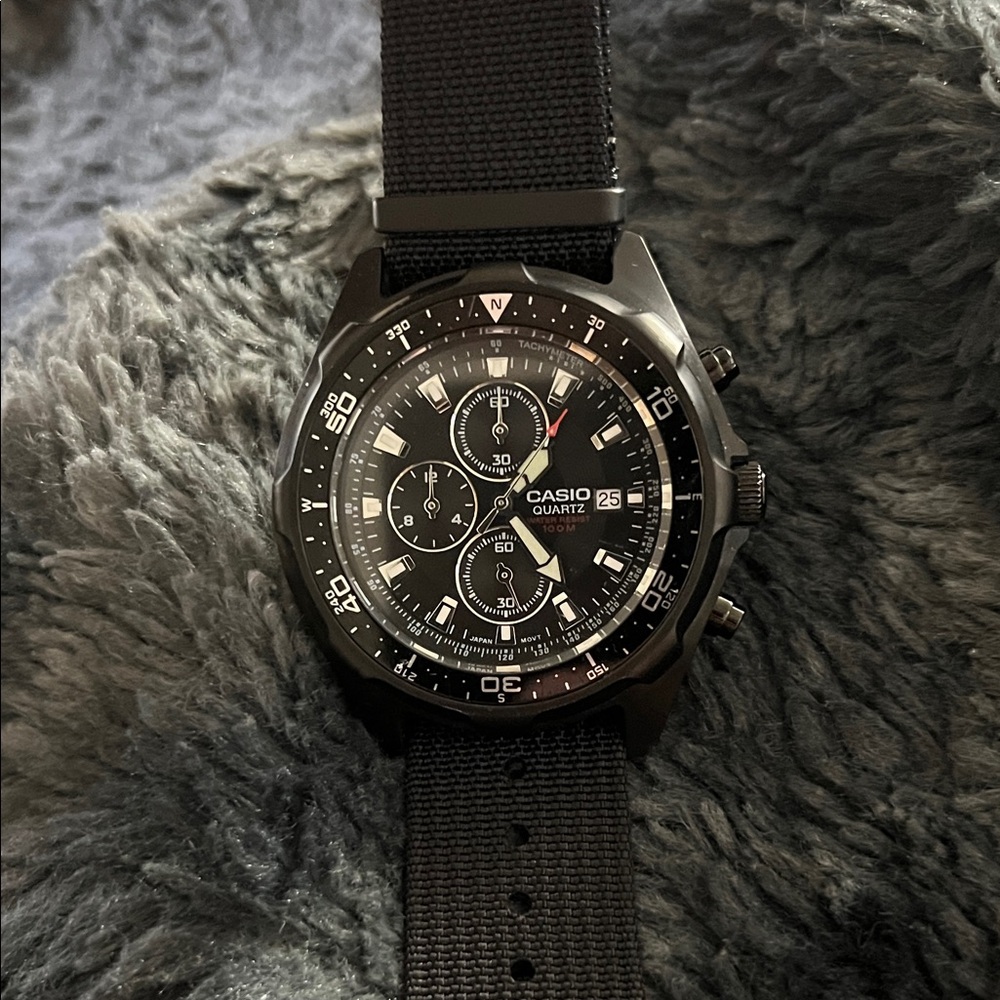 Casio Black Multi-Dial watch AMW330